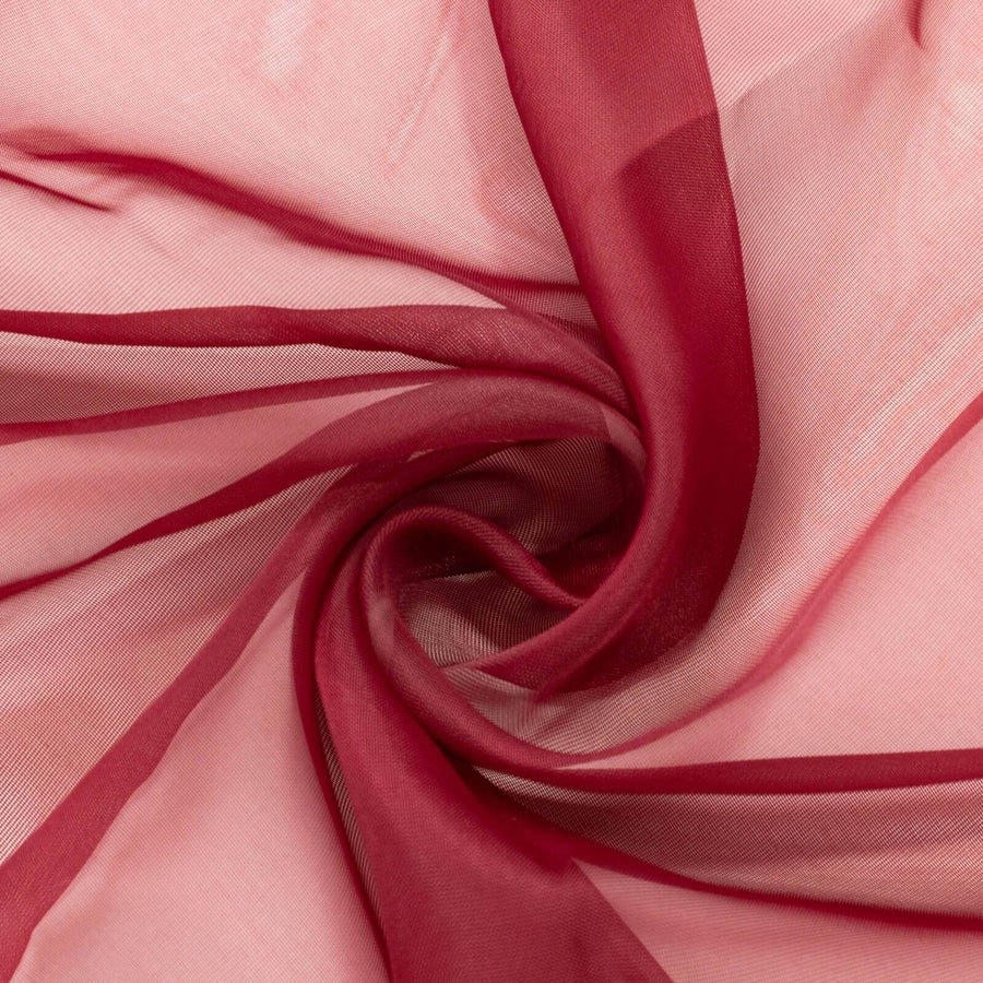 maroon chiffon arch drape