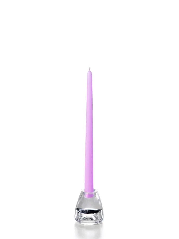 violet taper candle