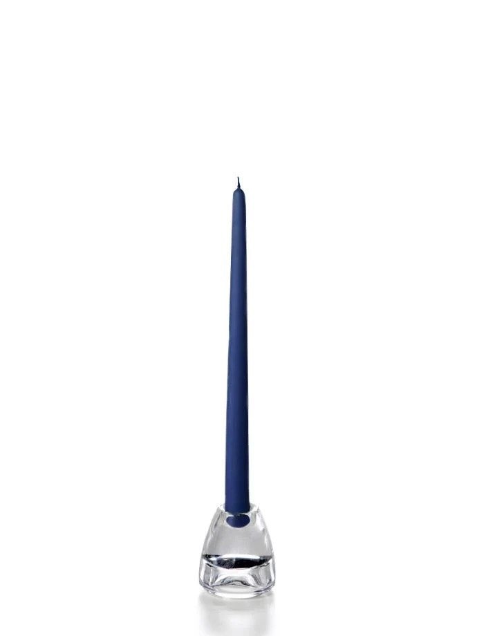 navy taper candle
