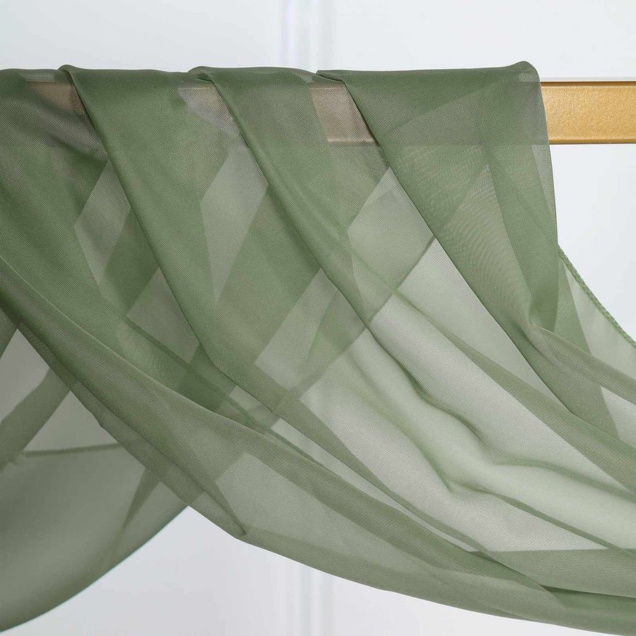 dusty sage organza arch drape