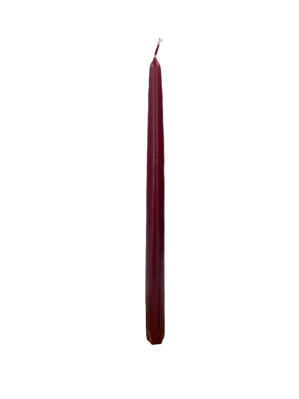 burgundy taper candle
