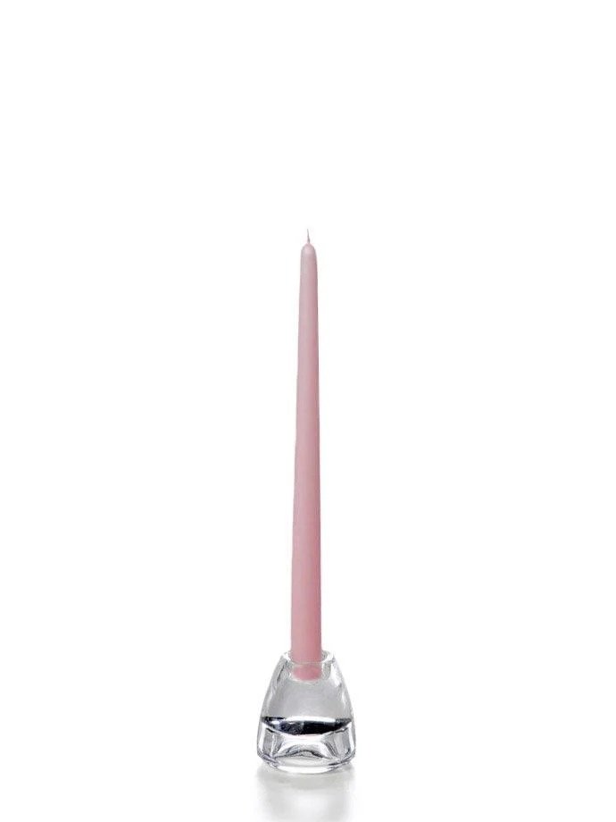 light rose taper candle