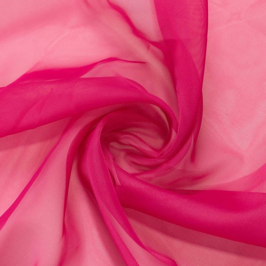 fuschia chiffon arch drape