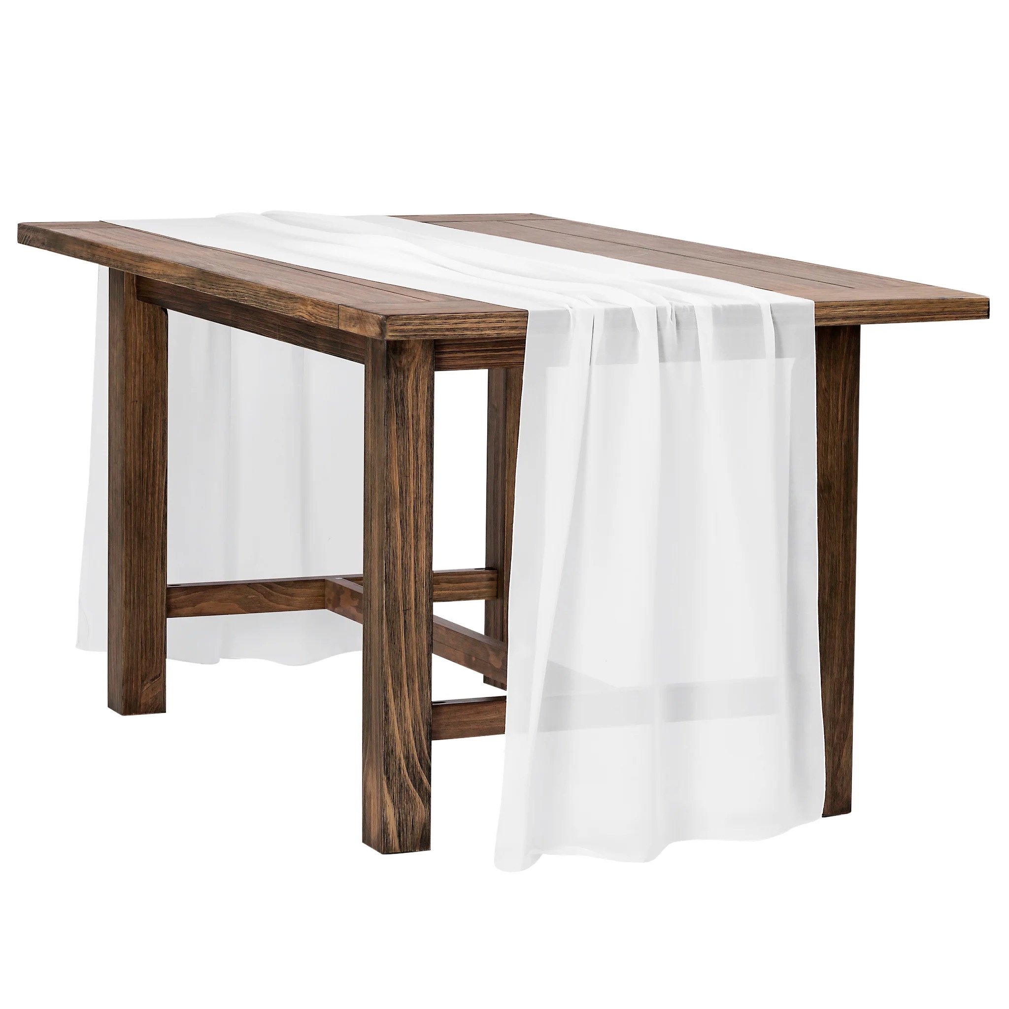 White Chiffon Runner