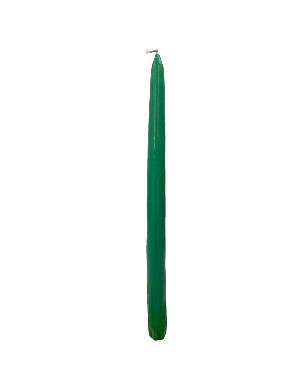 holiday green taper candle