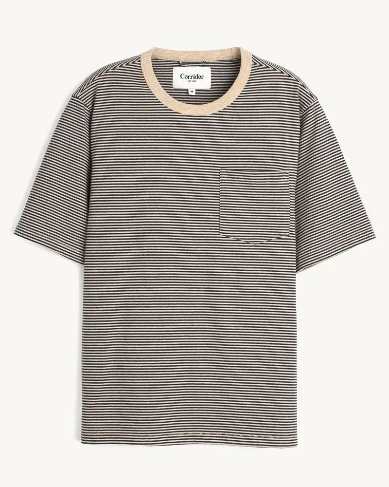 Corridor Stripe Tee, Navy