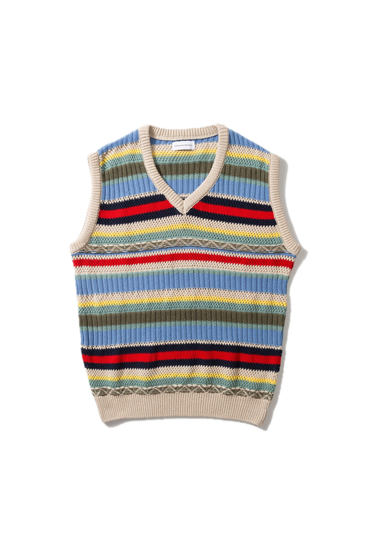Edmmond Studios - Multi Stripes Vest, Off-white