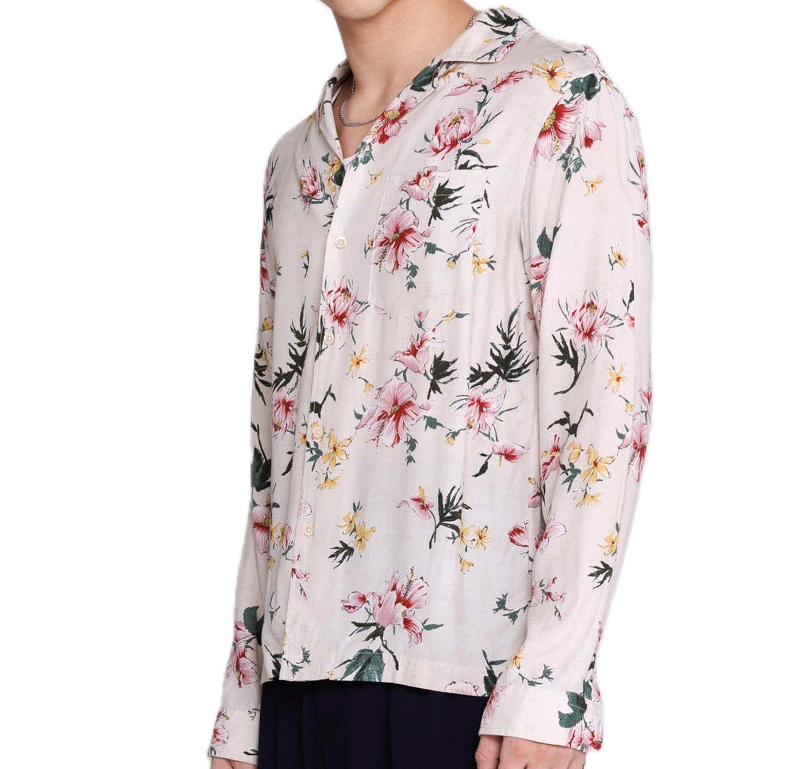 Graphia - Reinaldo Convertible Collar Shirt, Natural