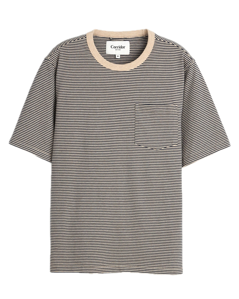 Corridor - Stripe Tee, Navy