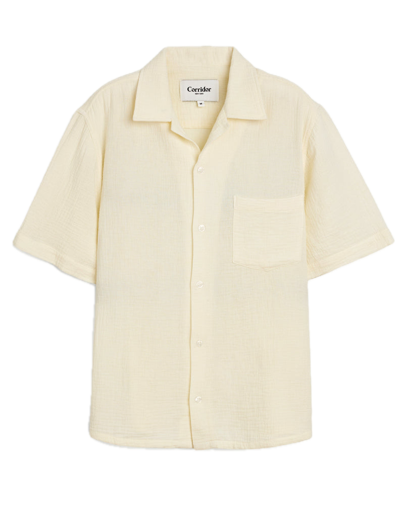 Corridor Double Cloth S/S Shirt, Natural