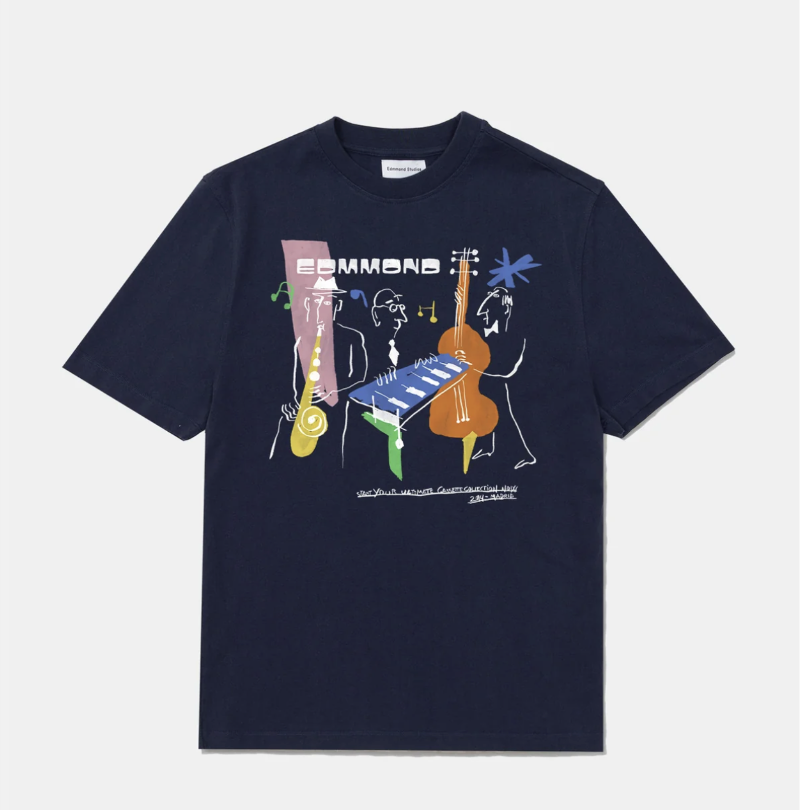 Edmmond Studios Cassette Tee, Navy