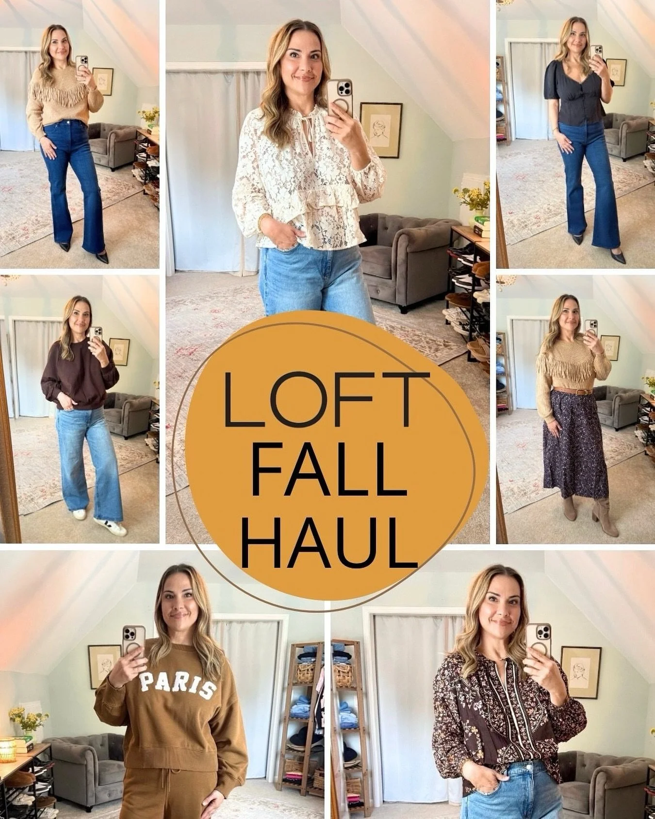 ✨LOFT FALL HAUL✨ 🍂
I tried on a bunch of their new arrivals and I&rsquo;m obsessed with these fall pieces 🤩
🤎 Cozy fringe sweater that feels like fall in one look
🤍 Pretty lace tops that instantly elevate denim
🖤 Black blouses you can wear from 