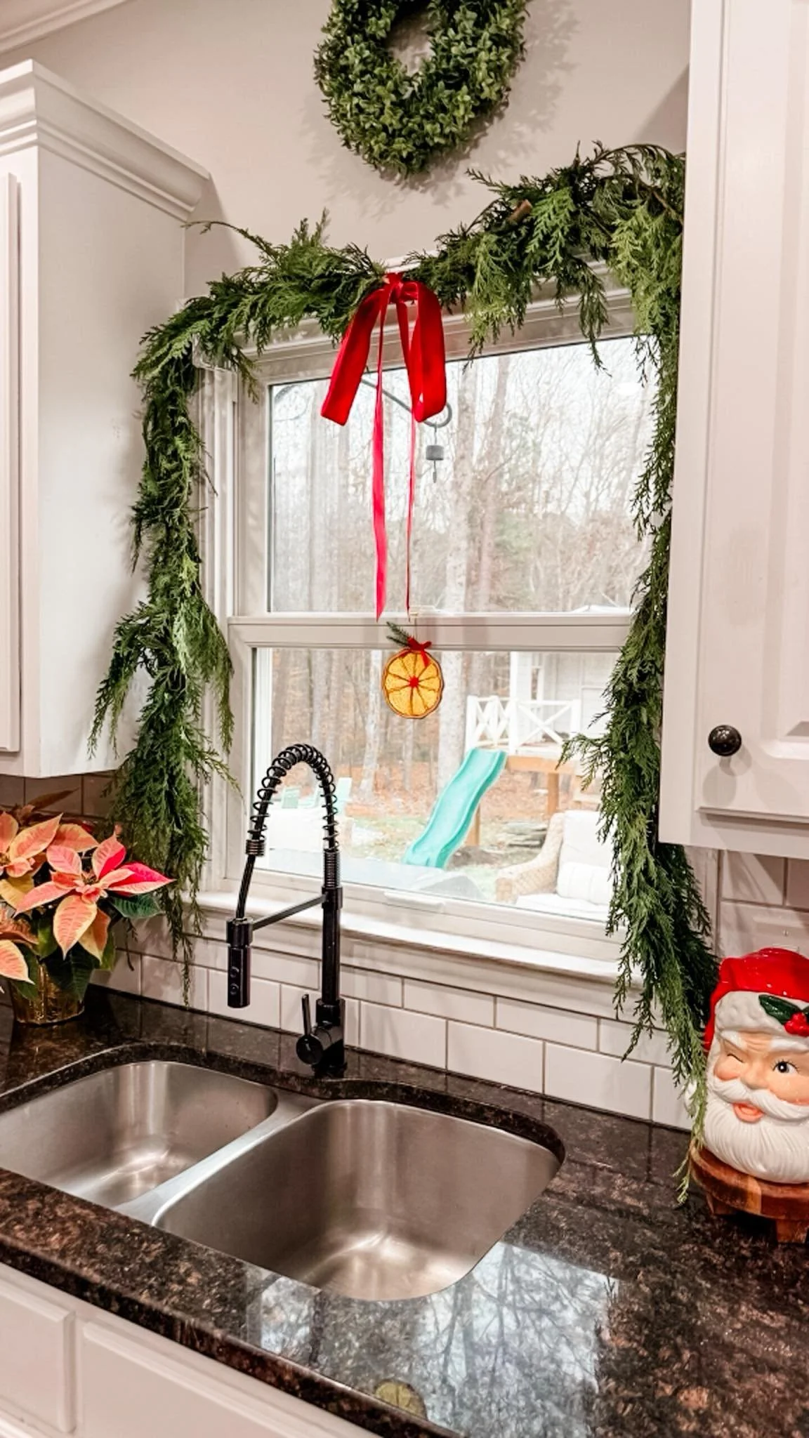 Growing up in New York, we always had a real Christmas tree. I still miss that fresh pine scent, even if it meant needles everywhere and definitely no chance of keeping it up for two months. I spotted this fresh 9-foot garland at Trader Joe&rsquo;s y