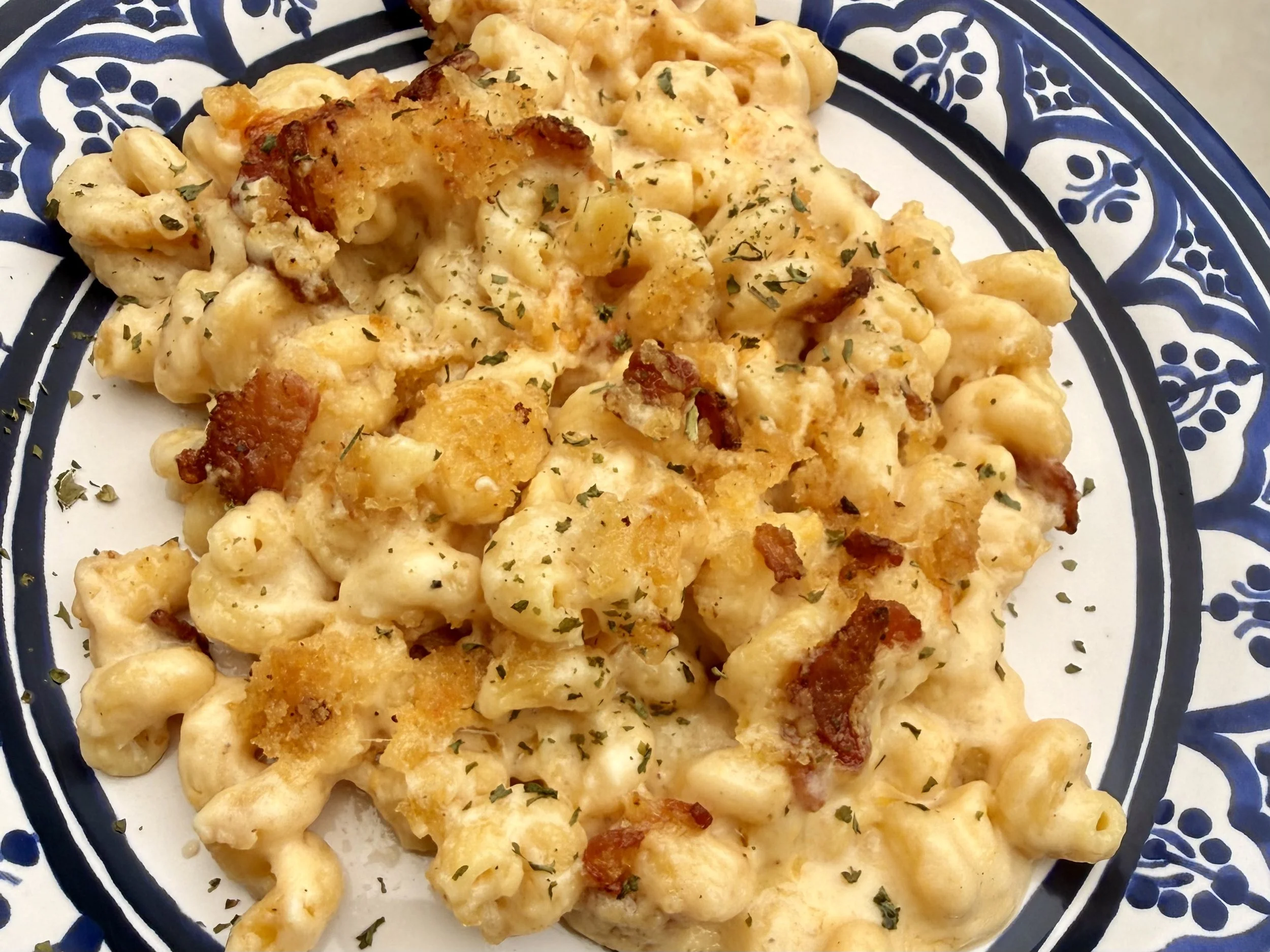 Bacon Macaroni and Cheese Au Gratin       