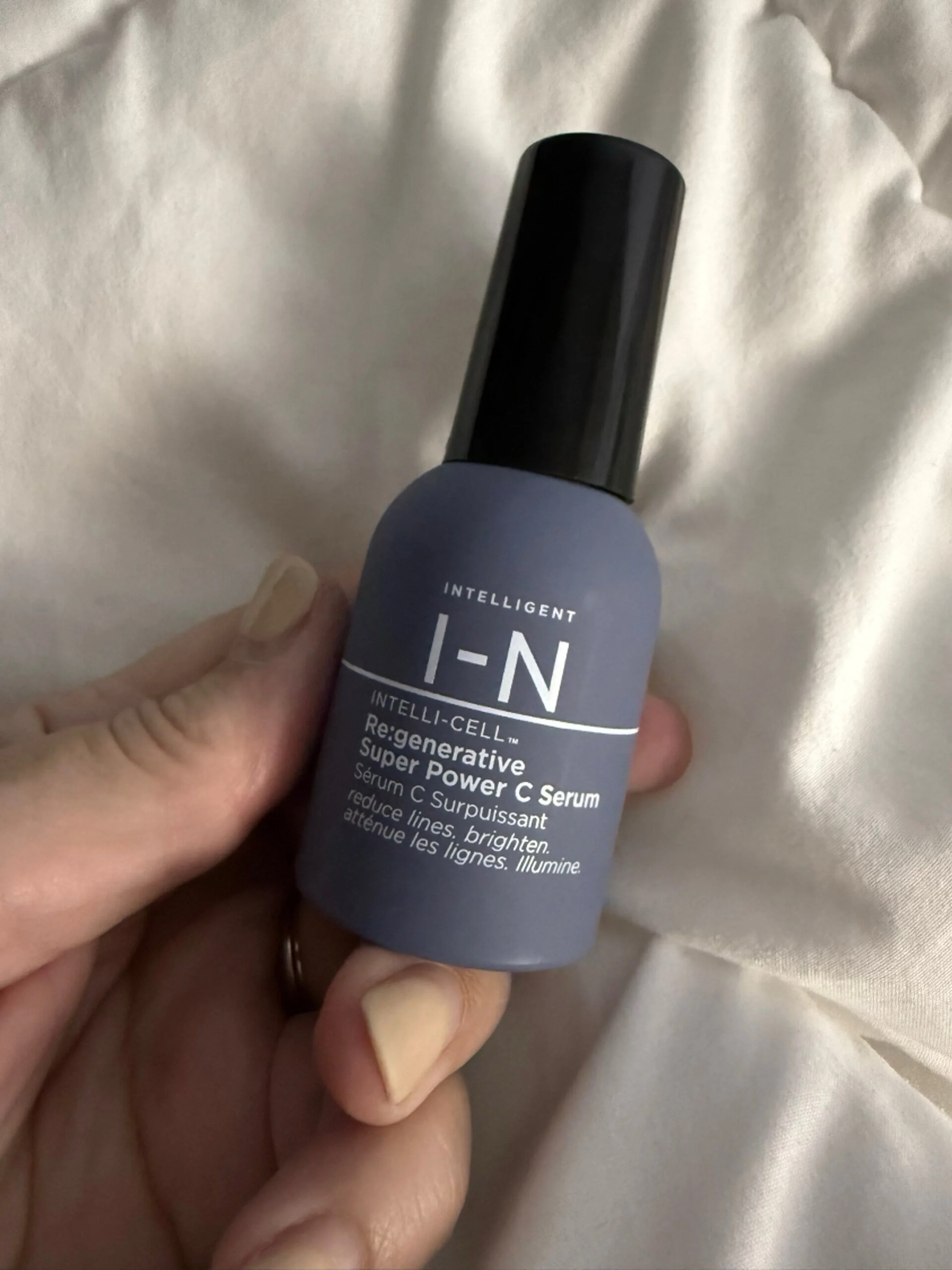 About 2 weeks ago I started using the Re:generative Super Power Vitamin C Serum from Intelligent Nutrients every morning before the rest of my skincare and again at bedtime before my night moisturizer and I&rsquo;m already starting to notice a differ