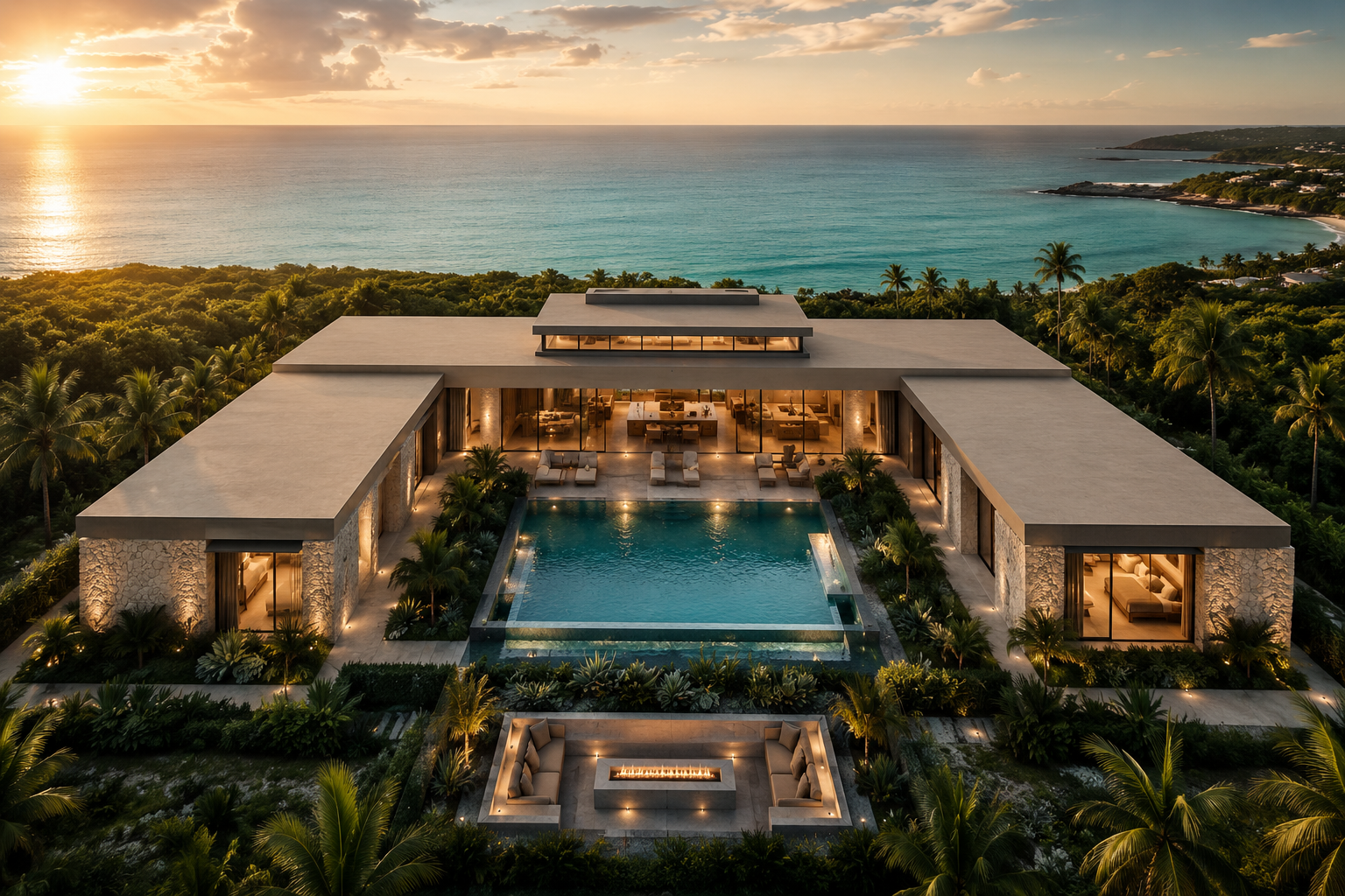 THE MASTER. Villa with rooftop sky lounge
