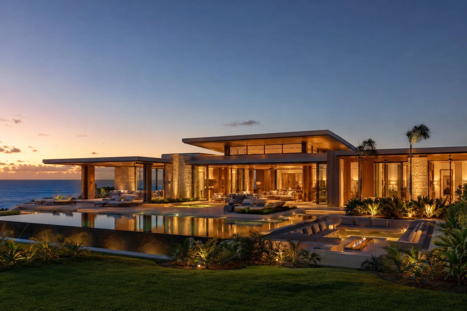 THE SANCTUARY. Exterior at dusk