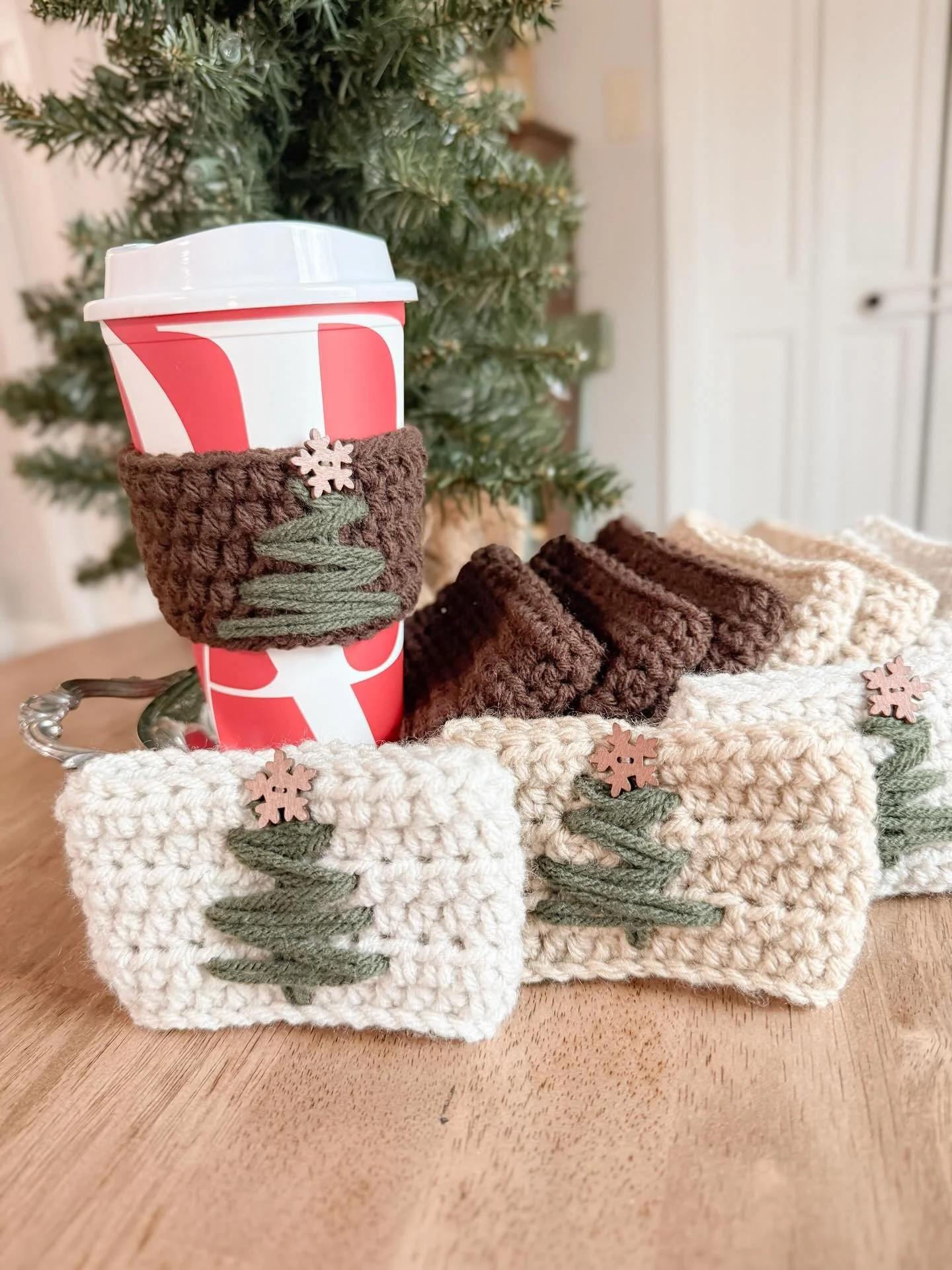 Handmade for a local favorite ☕️🤍
These custom crochet coffee coozies were made for @GoodGroundCoffeeCo

A beautiful reminder that small businesses, good coffee, and handmade gifts can all be part of something bigger &mdash; community, connection, a