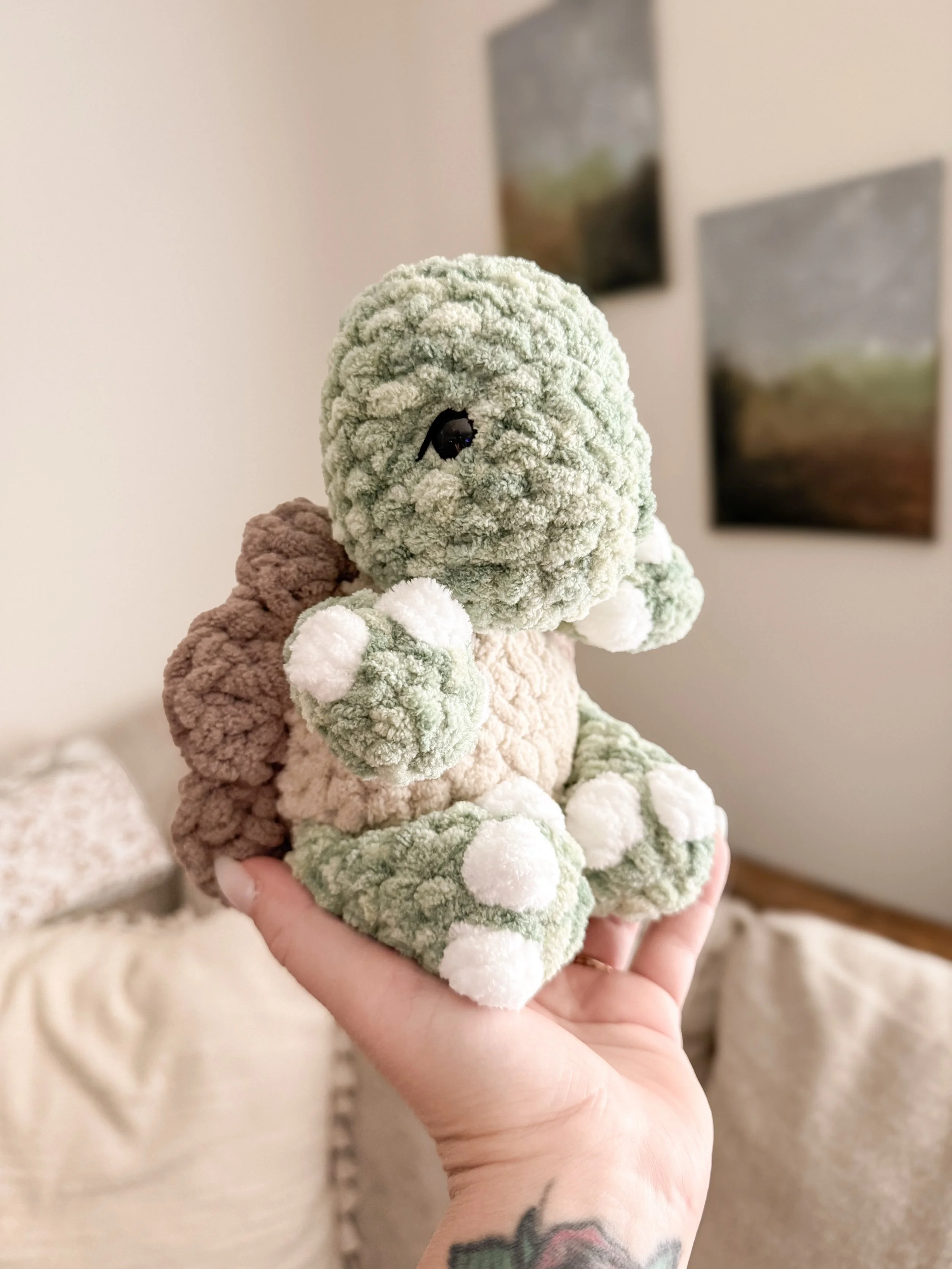 T I M O T H Y  the  T O R T O I S E 🤎

Oh my heart! This might be my favorite lovey that I&rsquo;ve ever made! His sweet little face.. I swear he has a soul! 🥹

Pattern by @emmybcrochetco 
Yarn by @bernatyarn 

#crochet #crochetturtle #turtlelovey 