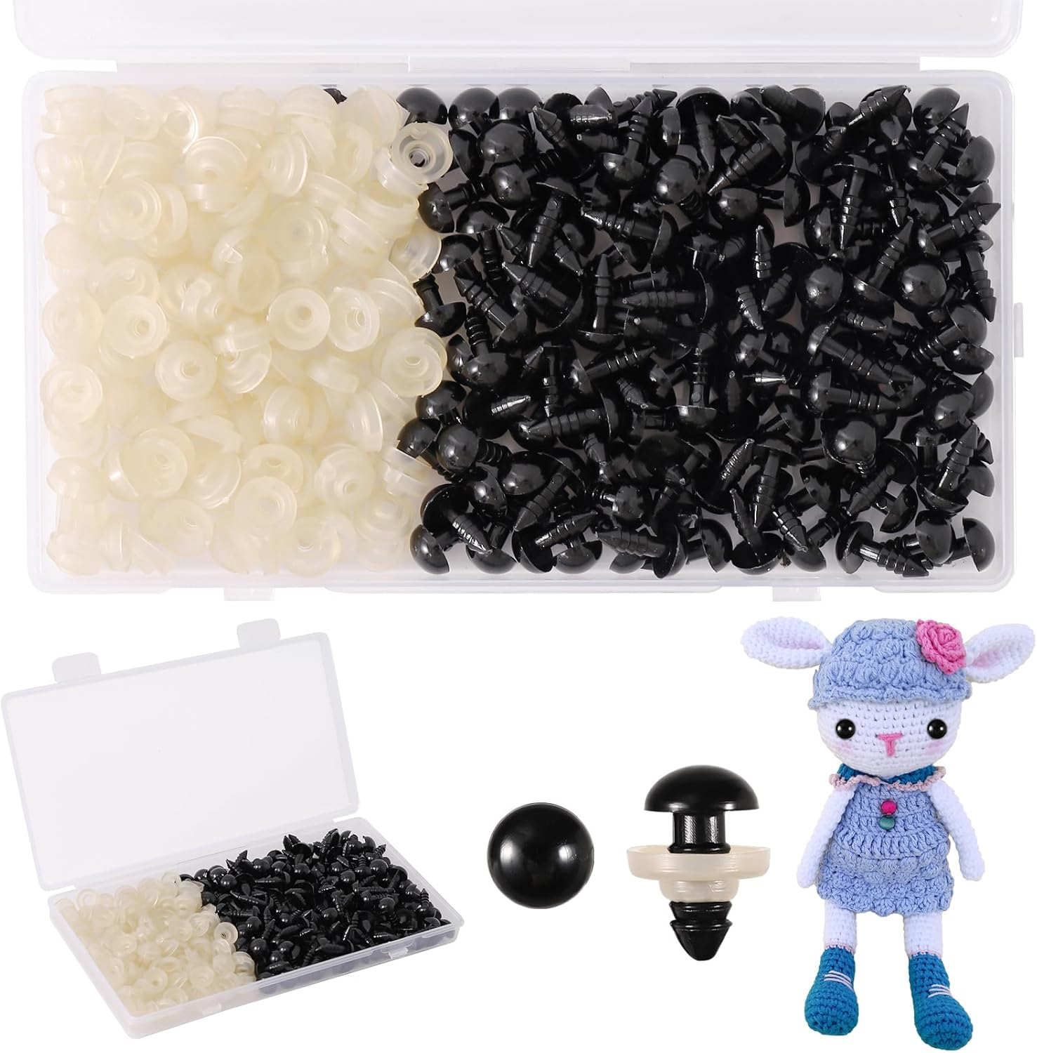 8mm Safety Eyes - 260 Pc