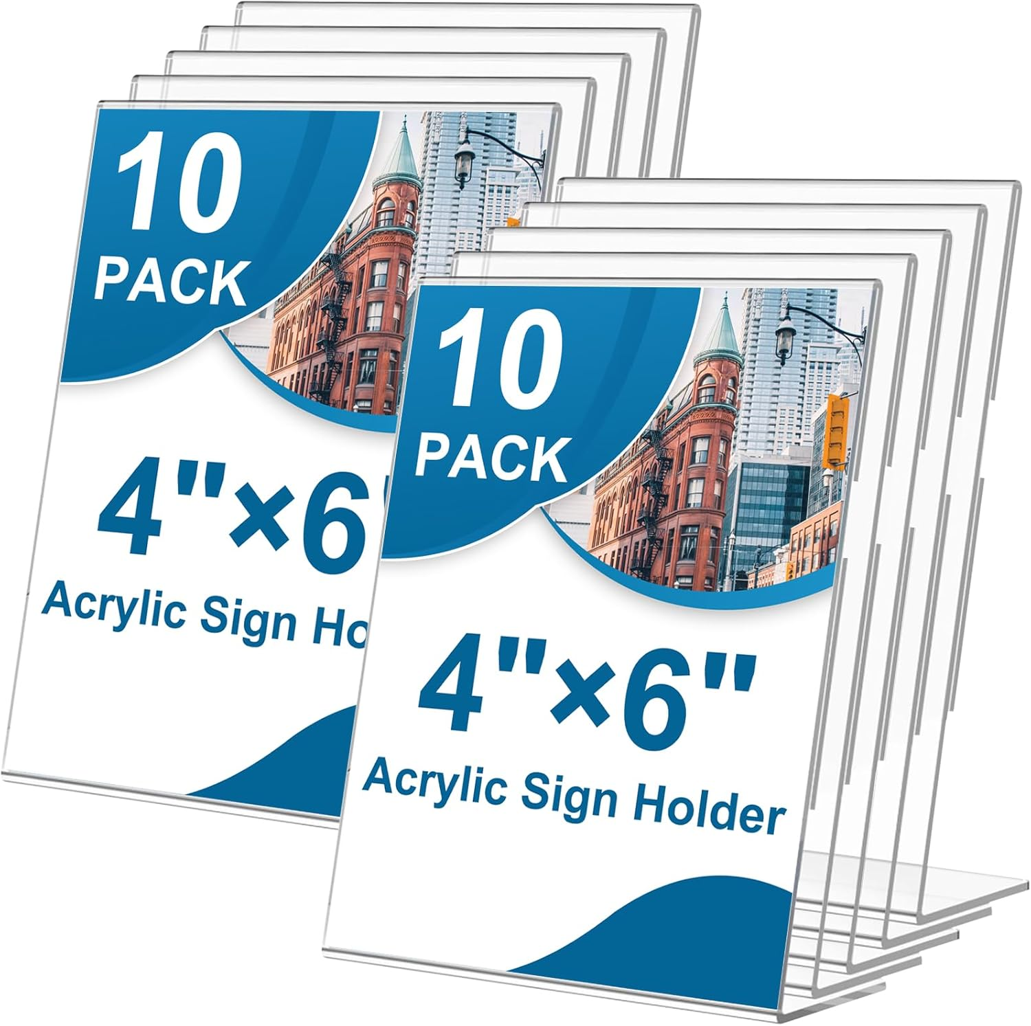 4x6 Acrylic Sign Stands - 10 Pack
