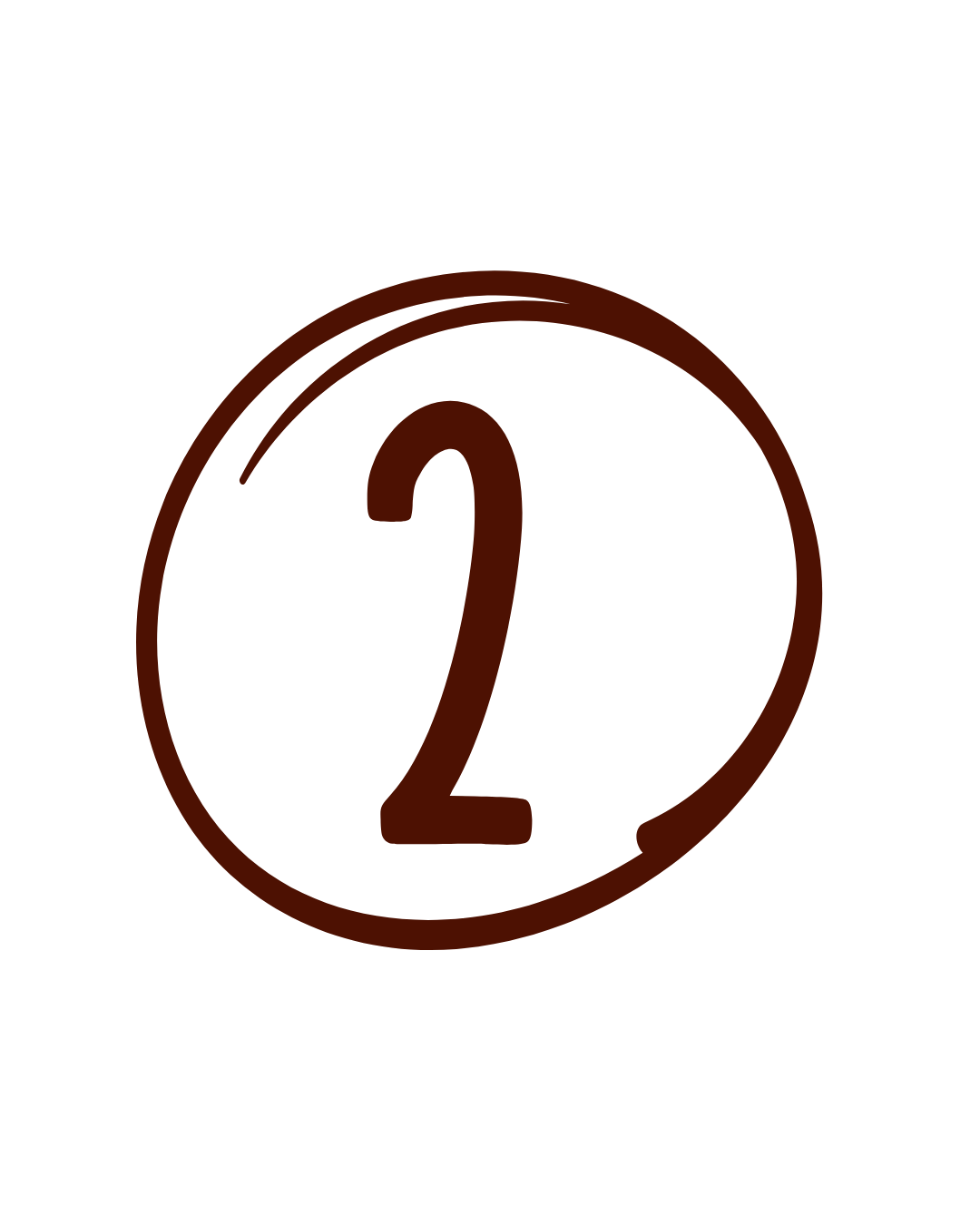 Number 2 inside a circle on a black background.