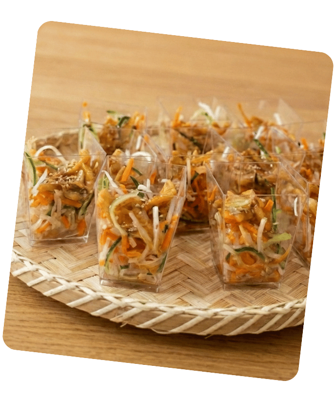 Hamachi Shots at a Catering event