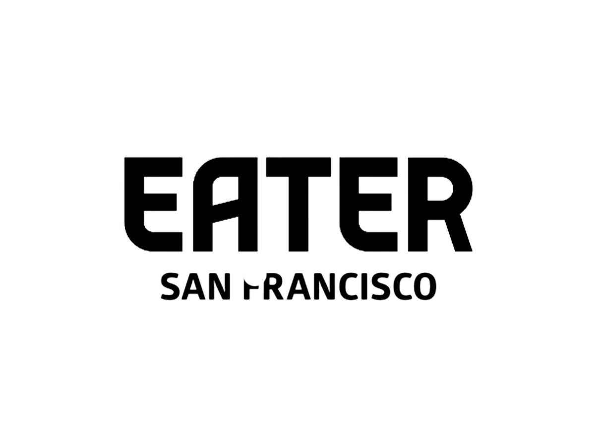 Text-based logo reading 'EATER SAN FRANCISCO' in black and white.