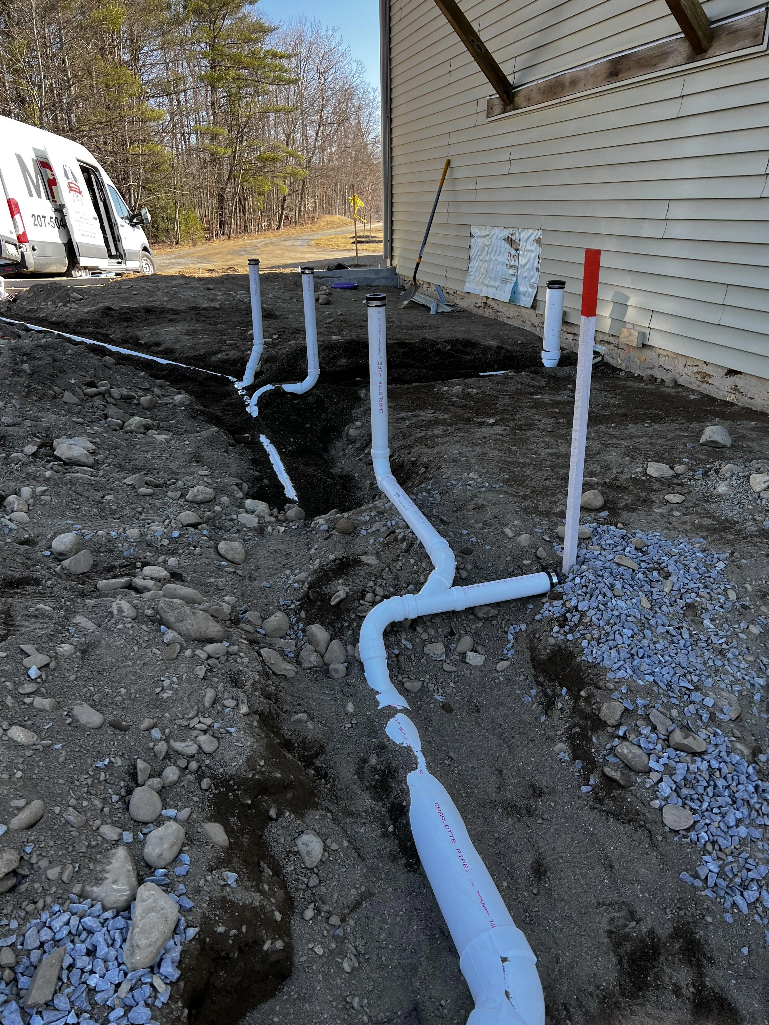 Drainage installation: new construction