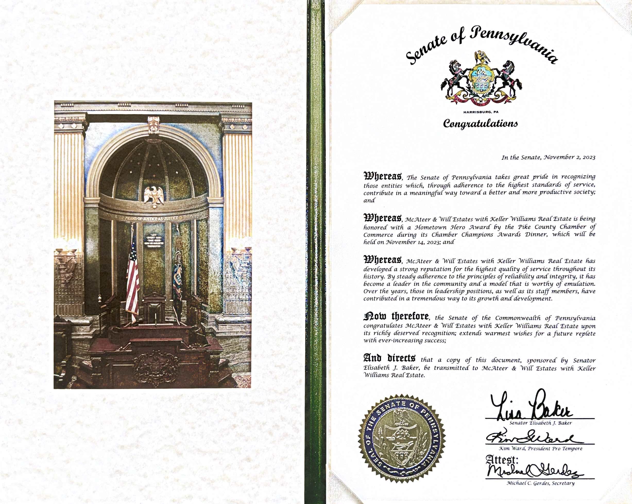 mcateer-will-estates-pa-state-senate-commendation.JPG