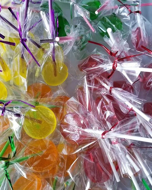 Lemon, Lime, Orange & Raspberry Lollipops