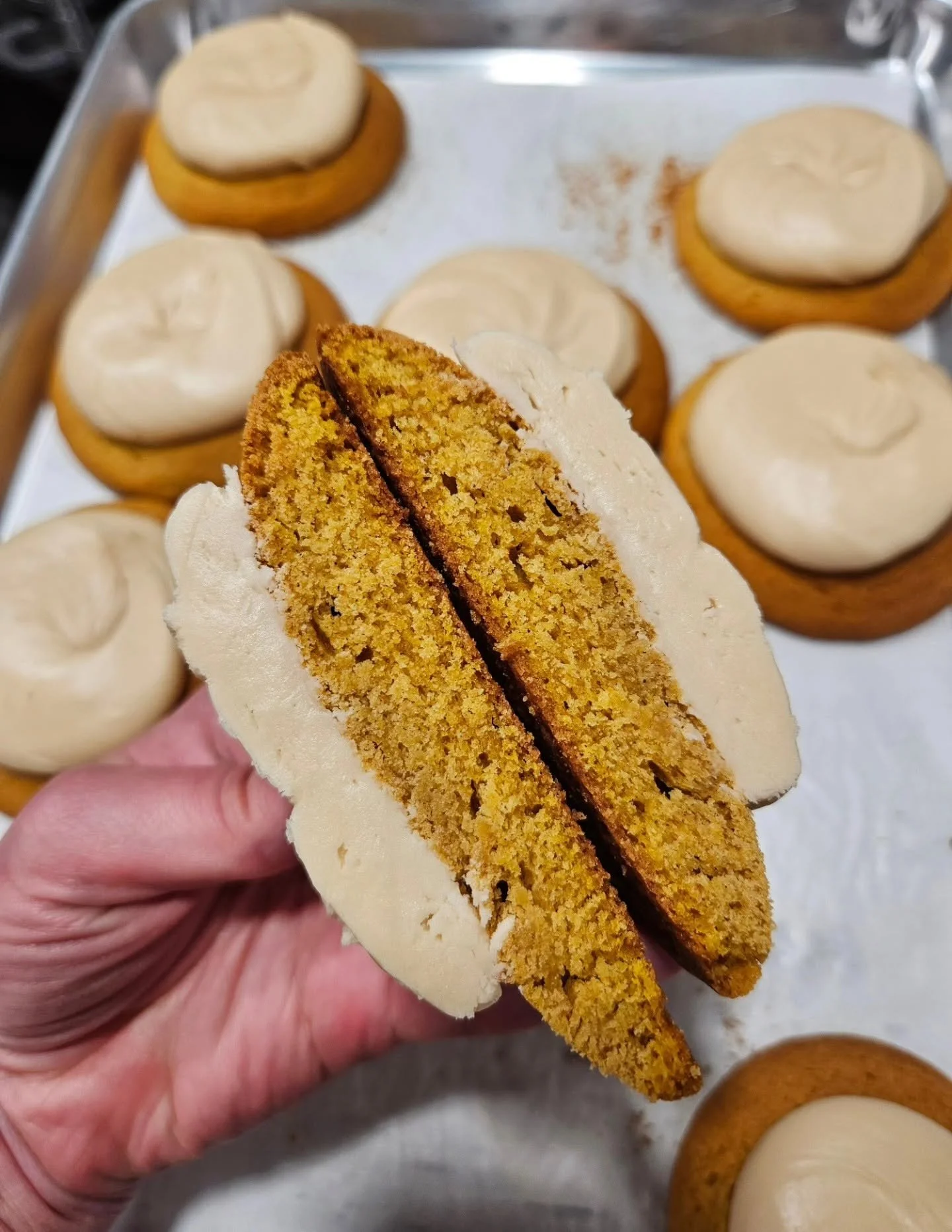 Pumpkin Cookies with Brown Sugar Icing