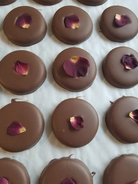 Milk Chocolate Cherry Blossom Patties