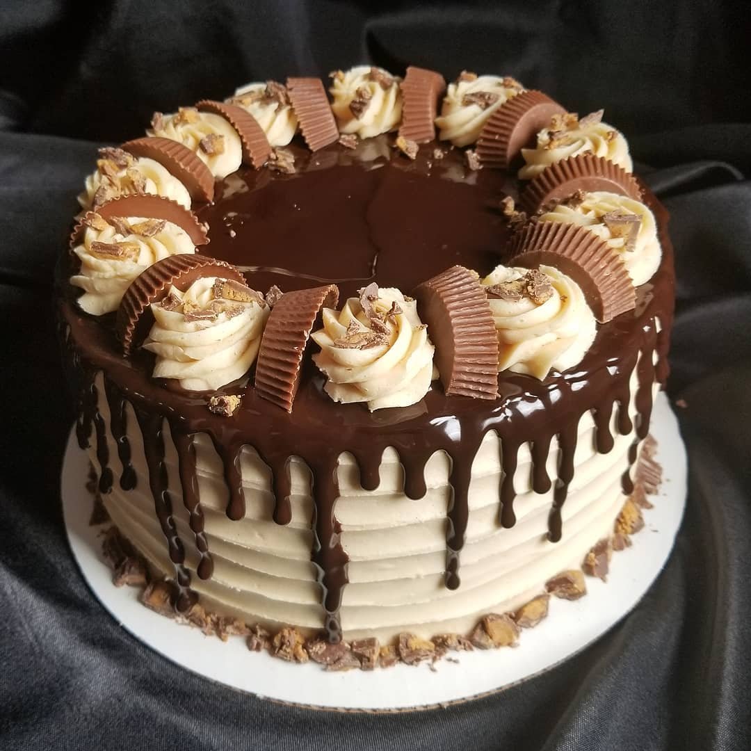 Yellow Cake with Chocolate and Peanut Butter Drip.jpg