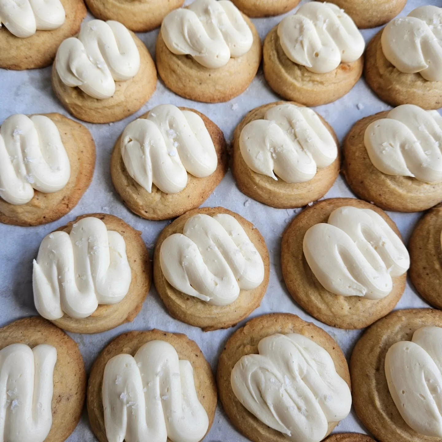 Browned Butter Cookies with Salted Caramel Buttercream