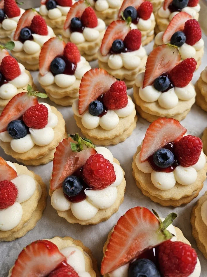 Mini Sugar Cookie Cream Tarts