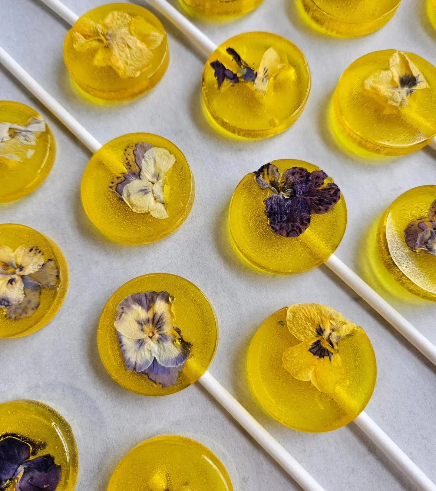 Lemon Lavender Lollipops