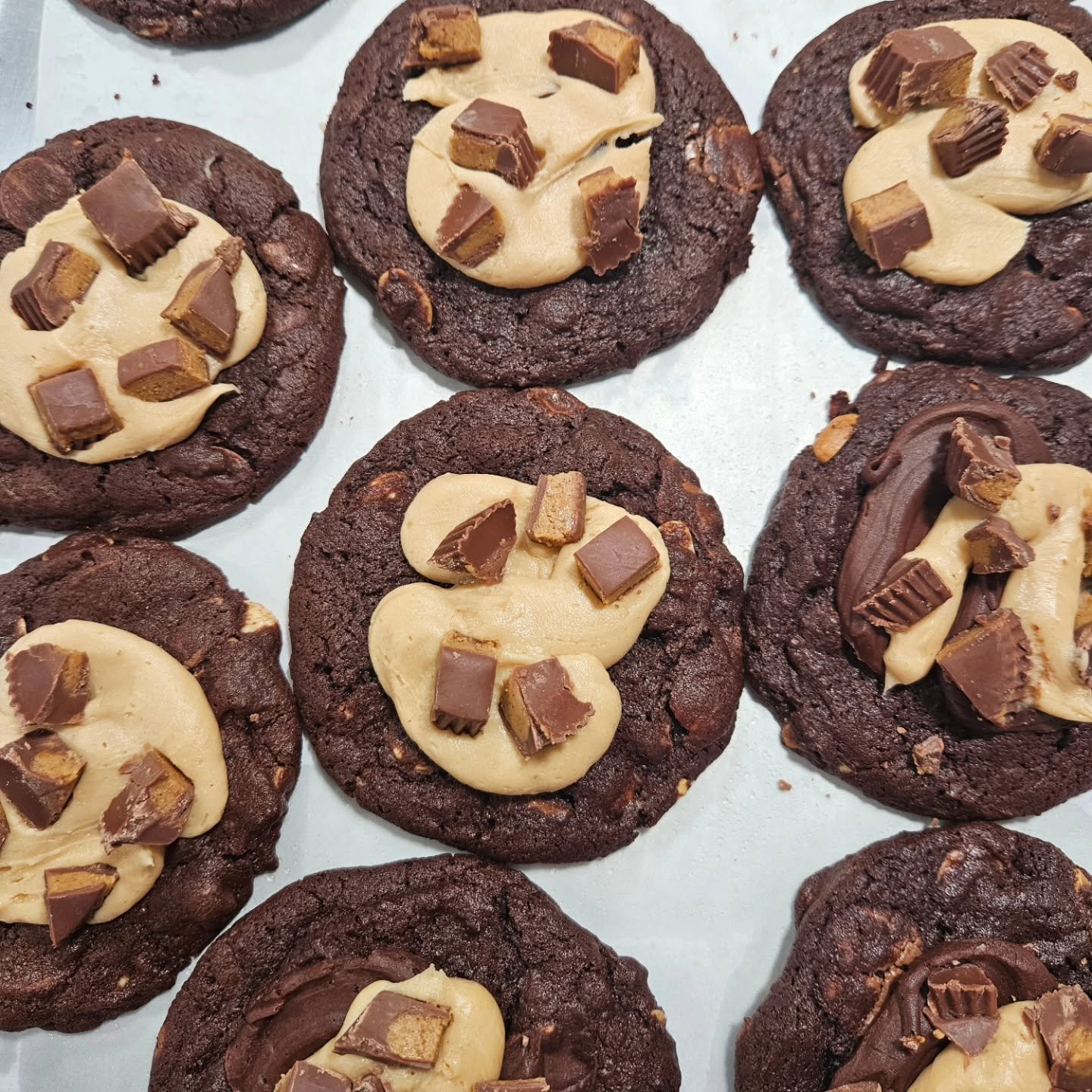 Triple Chocolate Peanut Cookies