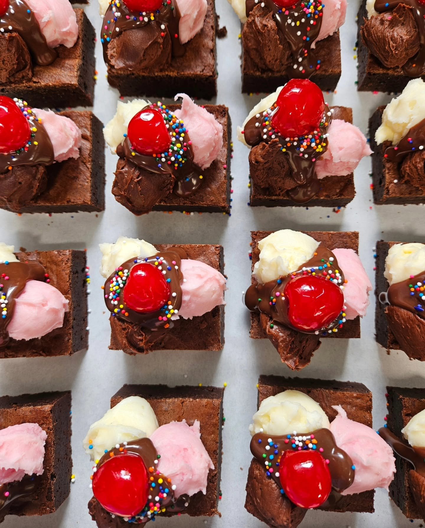 "Ice Cream Sundae" Brownies