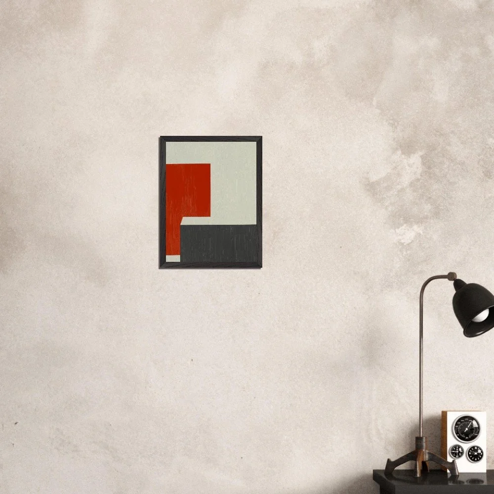 Framed 'Sofia' abstract art print styled above a sofa in a modern living room — contemporary wall art by Miro Image