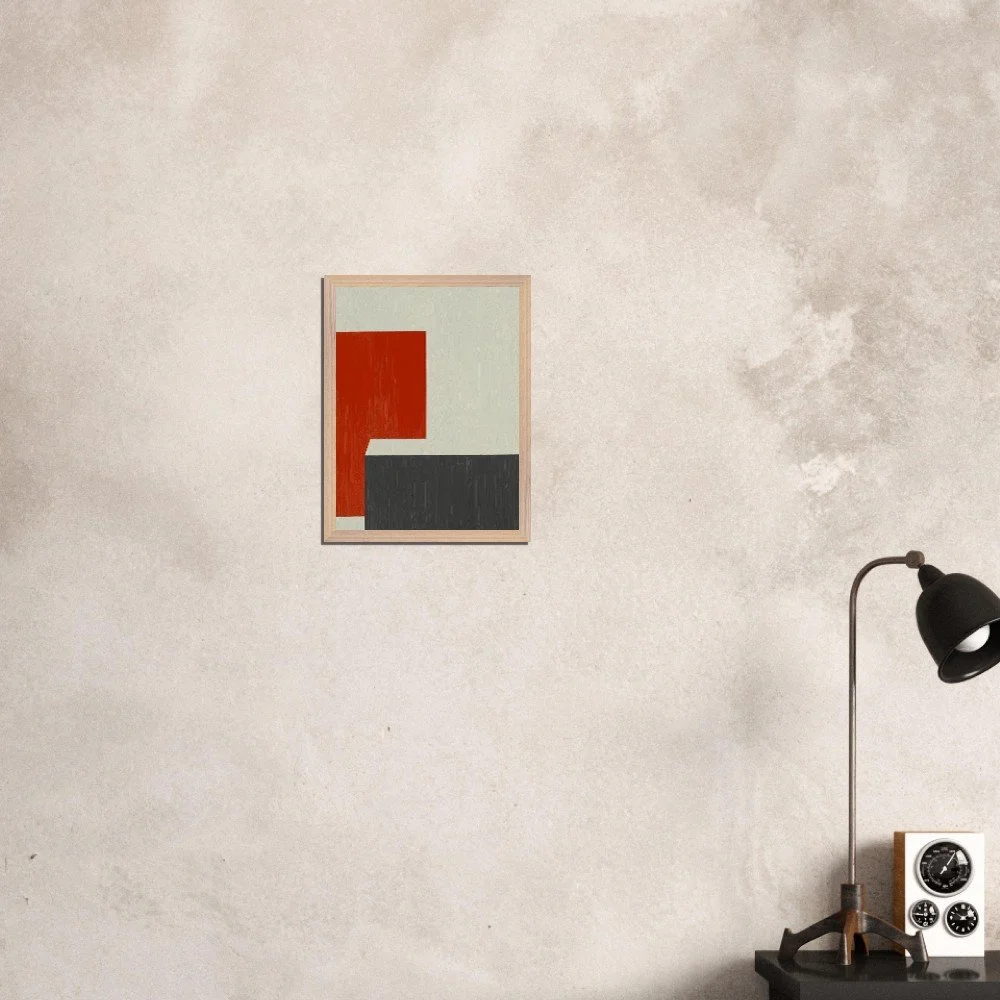 Framed 'Sofia' abstract art print styled above a sofa in a modern living room — contemporary wall art by Miro Image