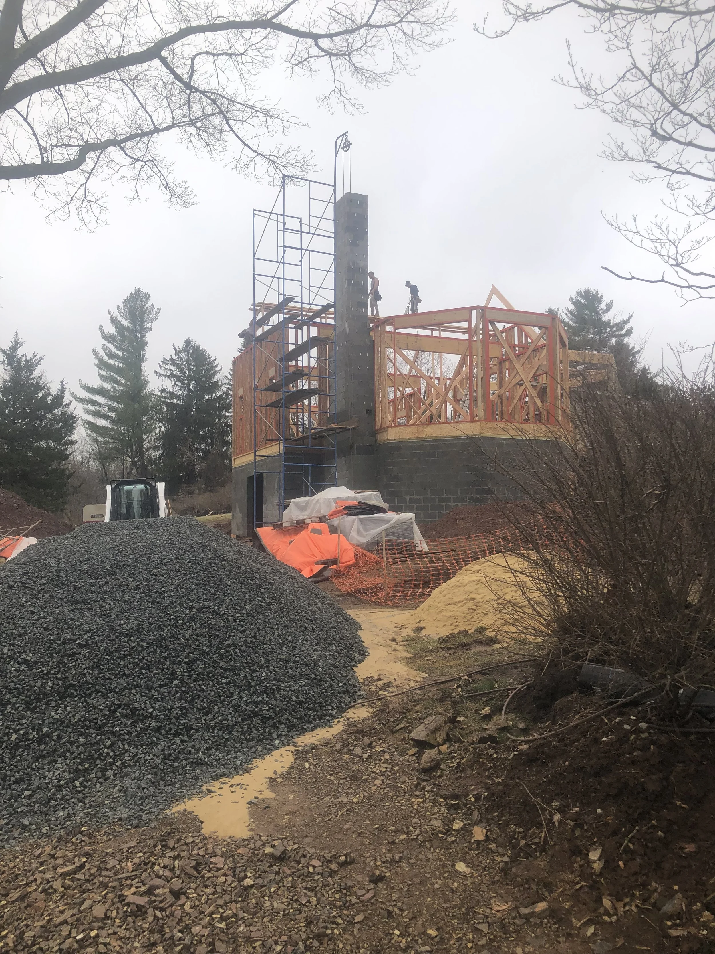 Before: Building process for chimney