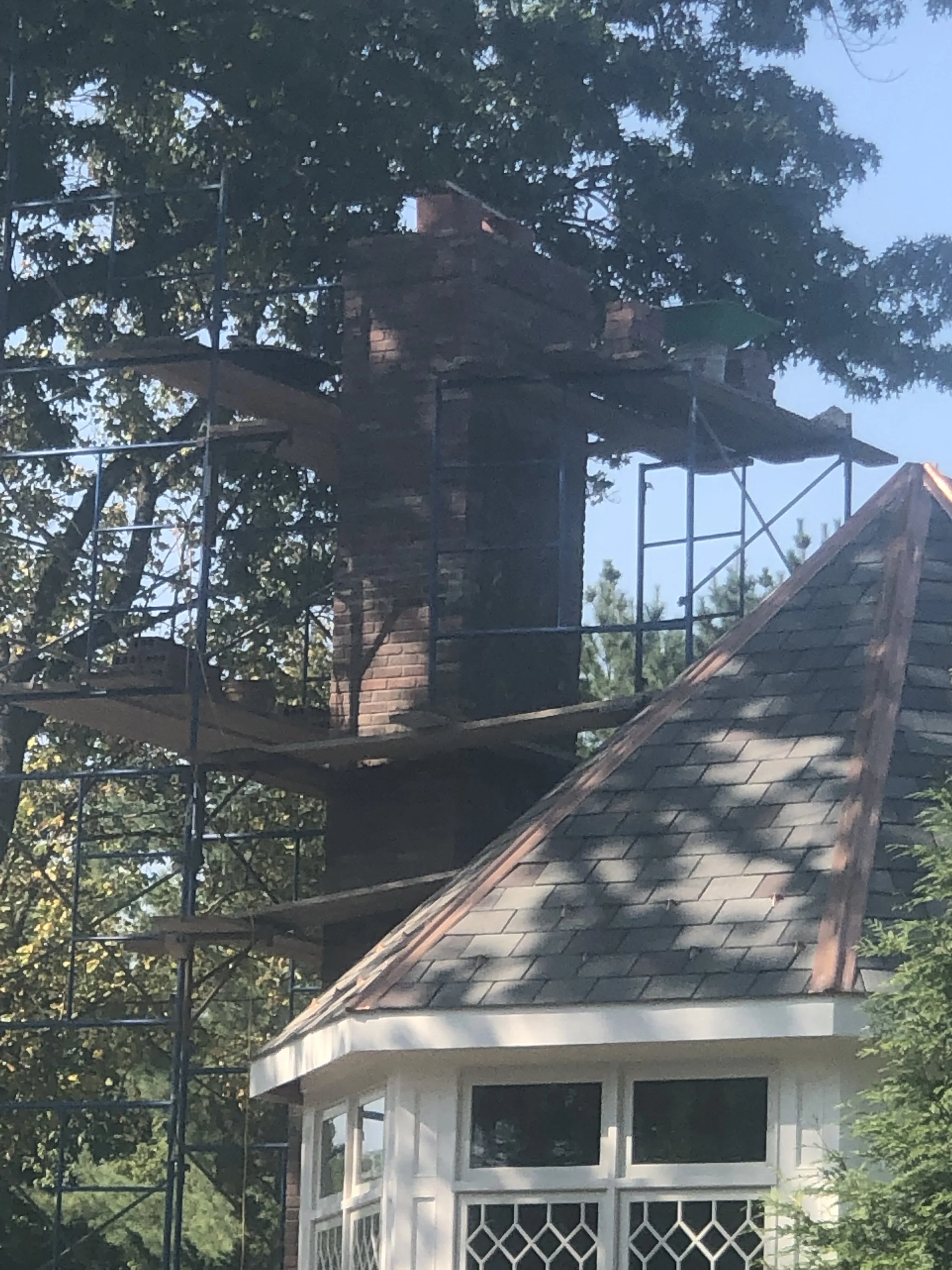 Before: Building process for chimney
