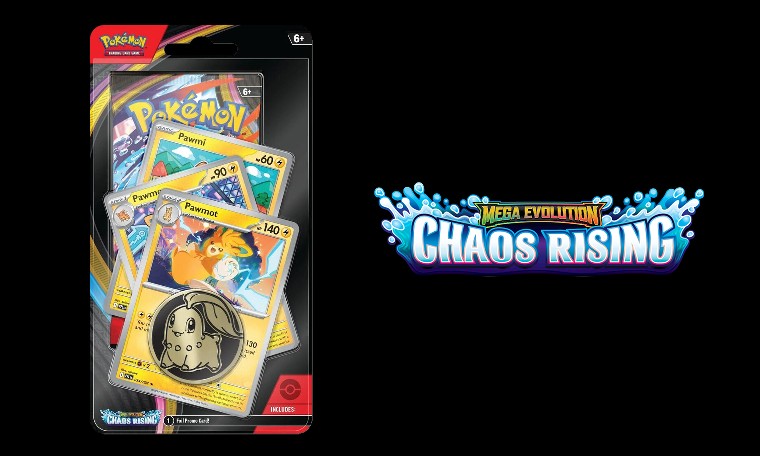 Mega Evolutions Chaos Rising - Blister Pack (Pawmot) x1 Booster Pack