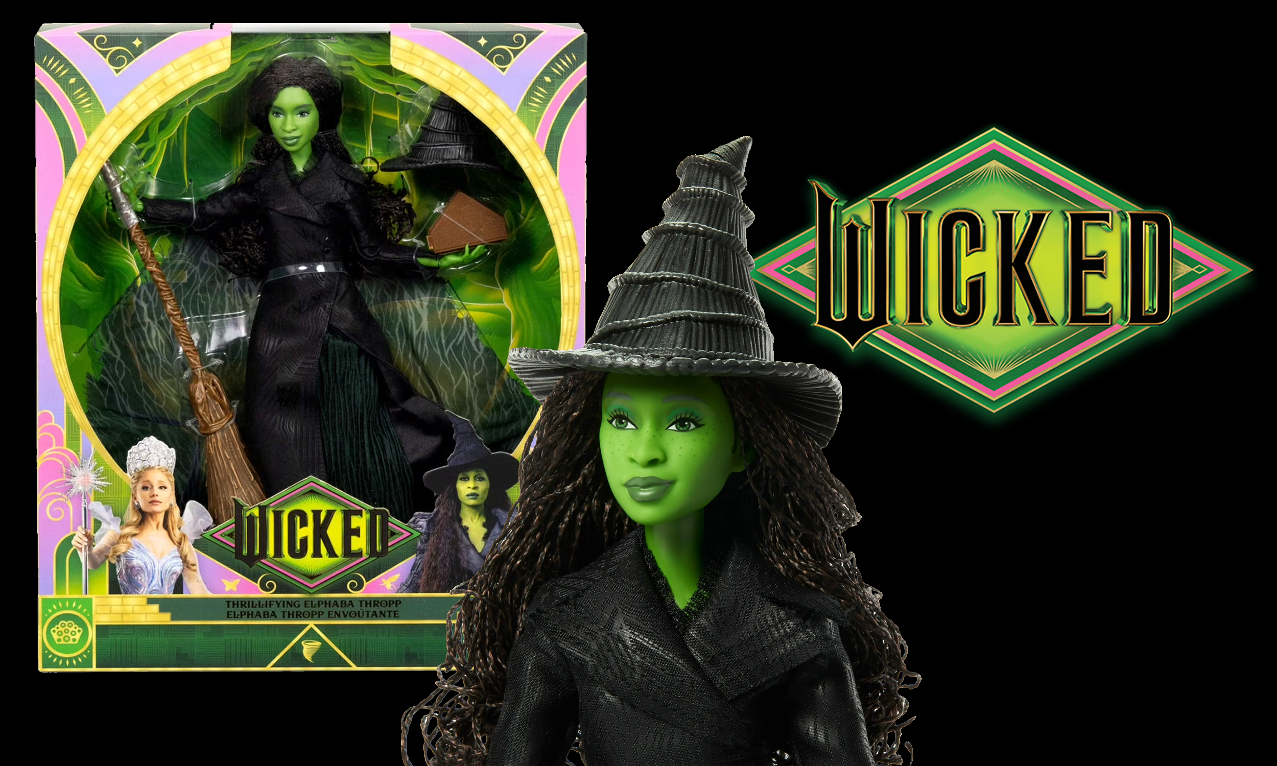 Universal Pictures' Wicked: For Good Deluxe Elphaba Doll with Movie-Inspired Outfit & 4 Accessories