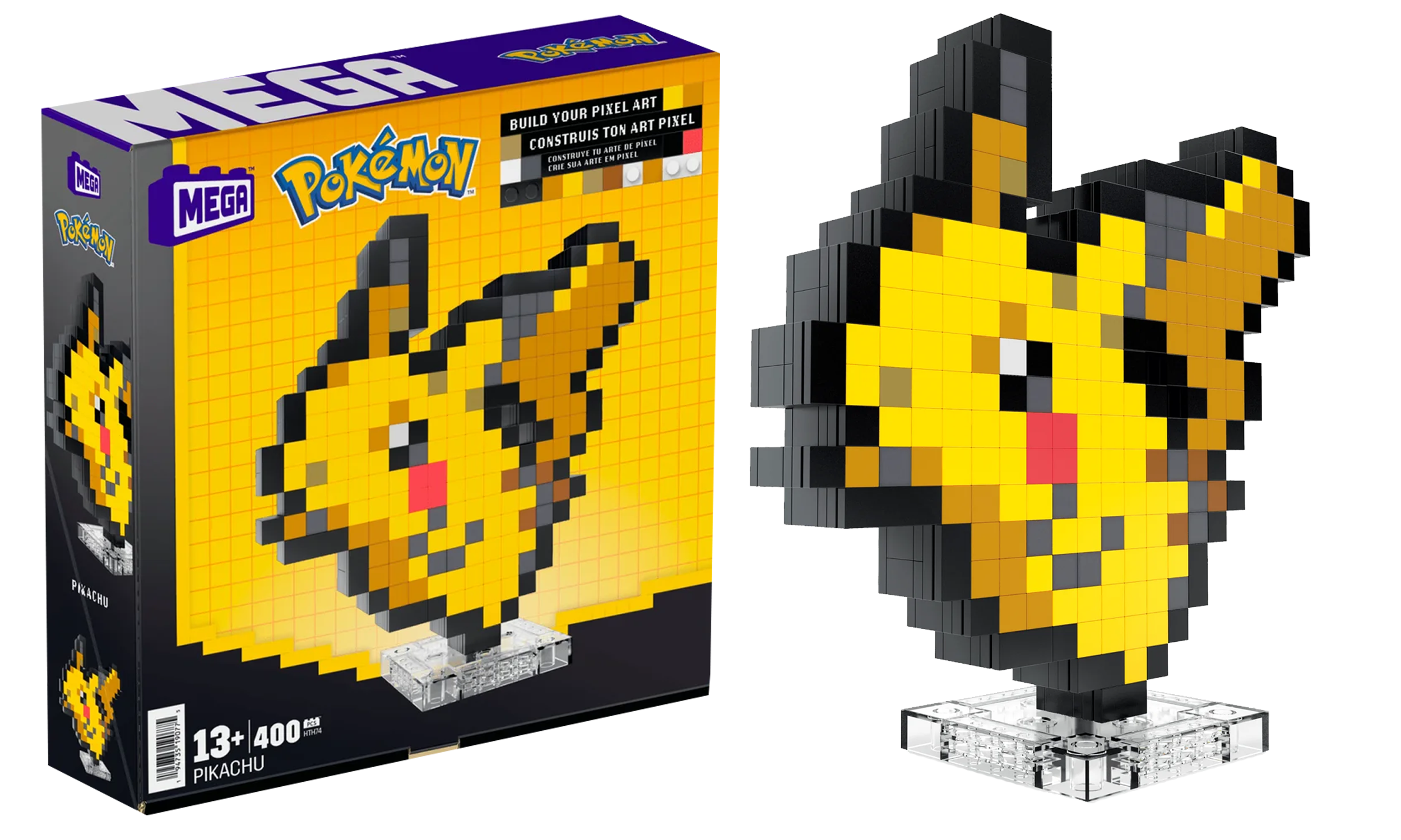 MEGA Pokemon Pikachu Pixel Art Set PNG.png