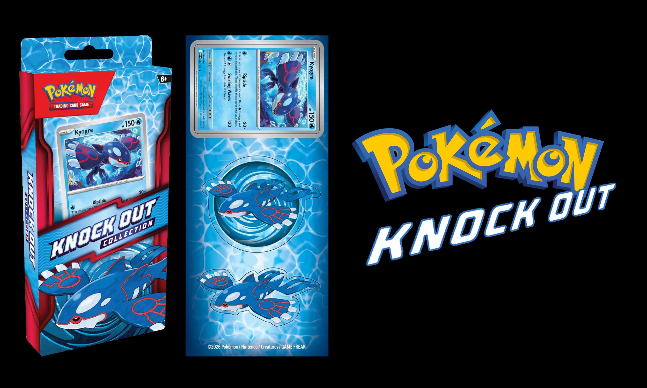 Knock Out Collection Box - x2 Boosters, Stickers and Kyogre Holo