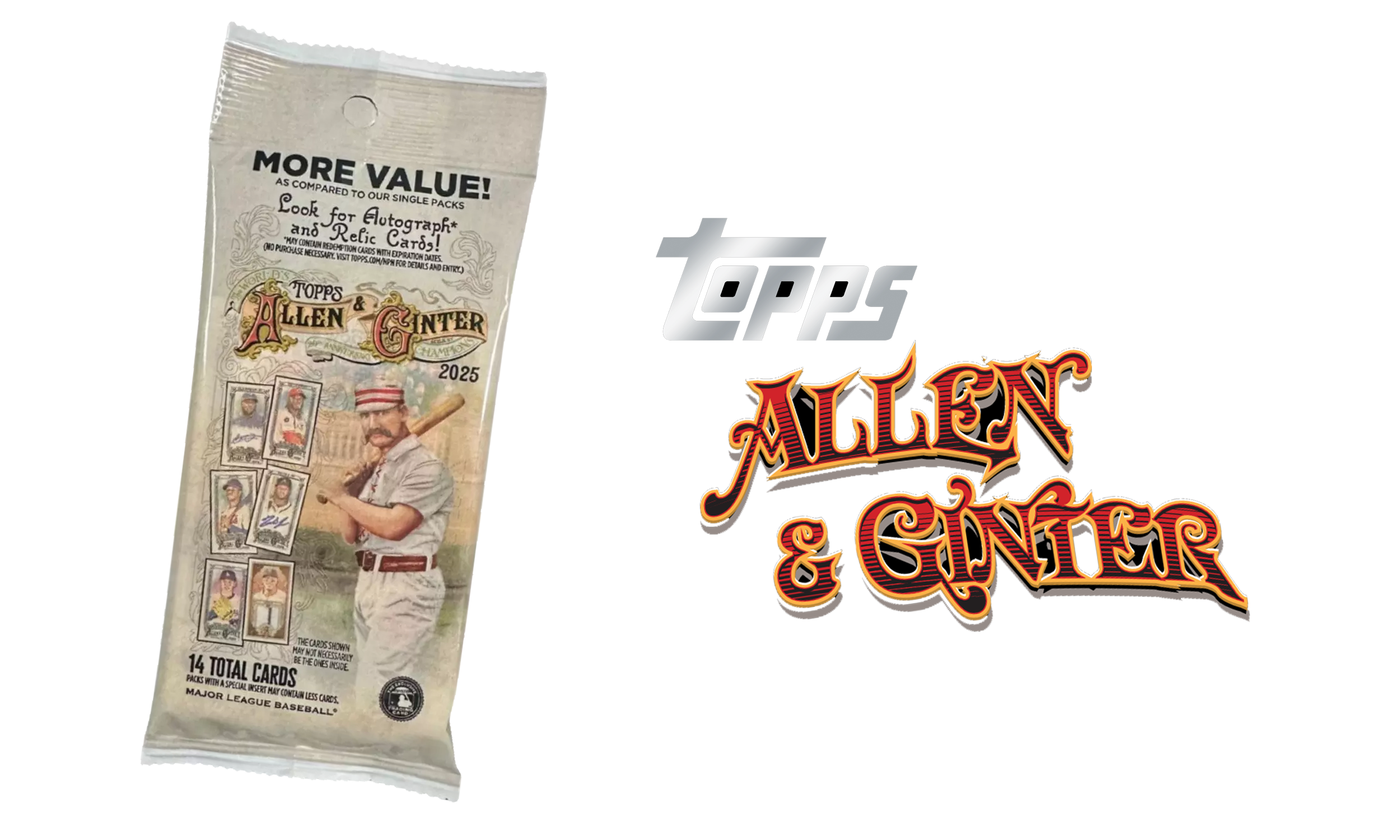 Topps 2025 Allen & Ginter Baseball Trading Card 14 Card Pack
