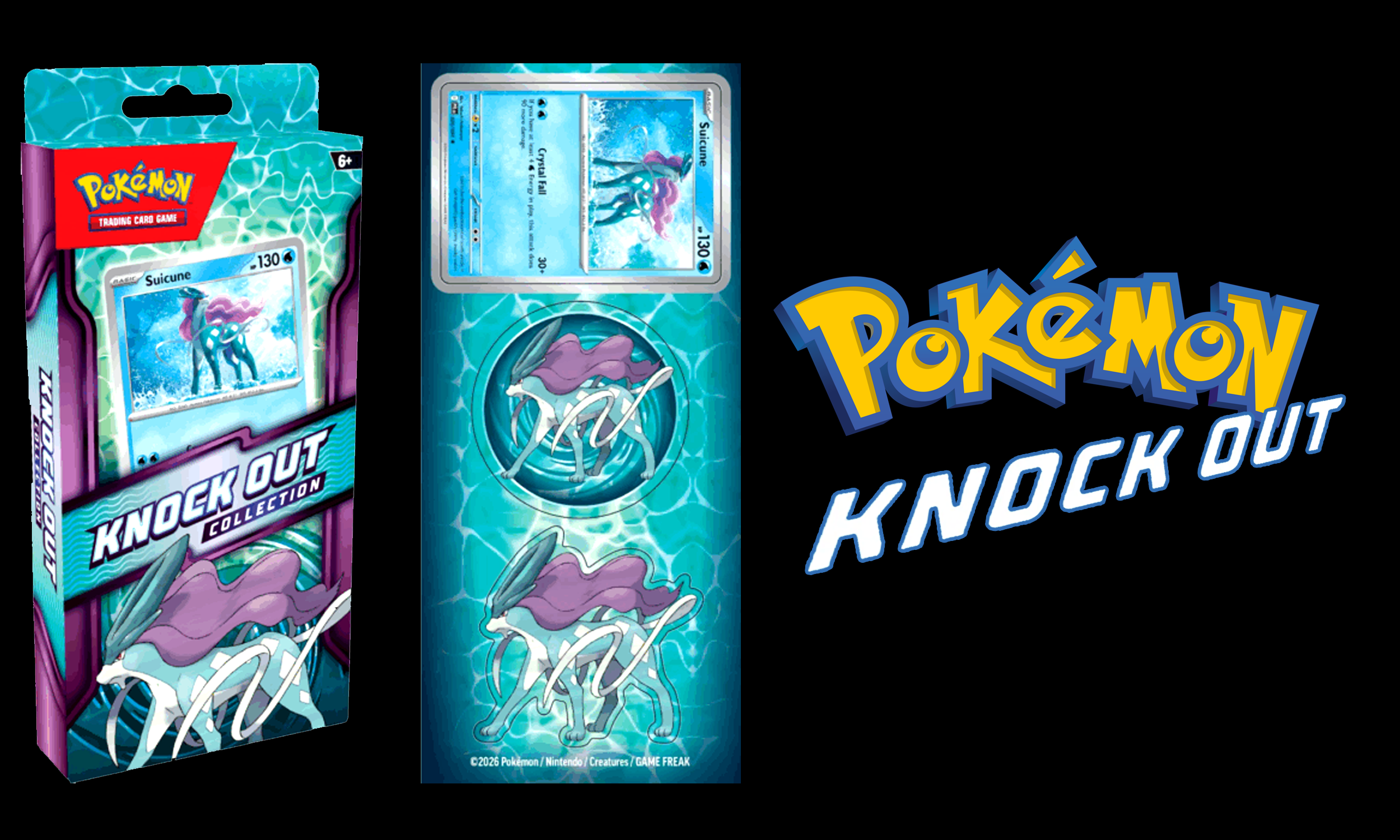 Knock Out Collection Box - x2 Boosters, Stickers and Suicune Holo