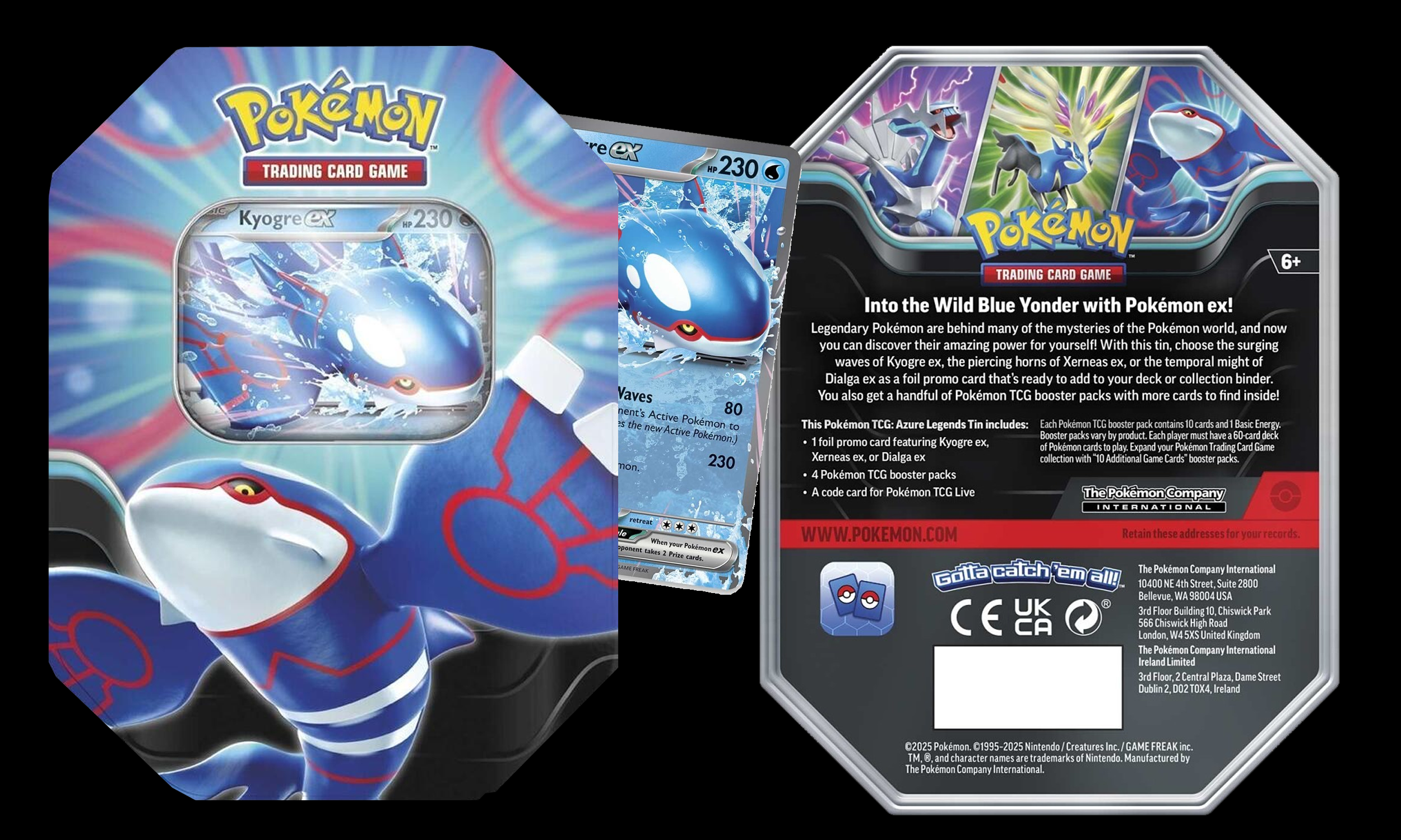 Pokémon Tin 2025 Collection - Kyogre EX Tin